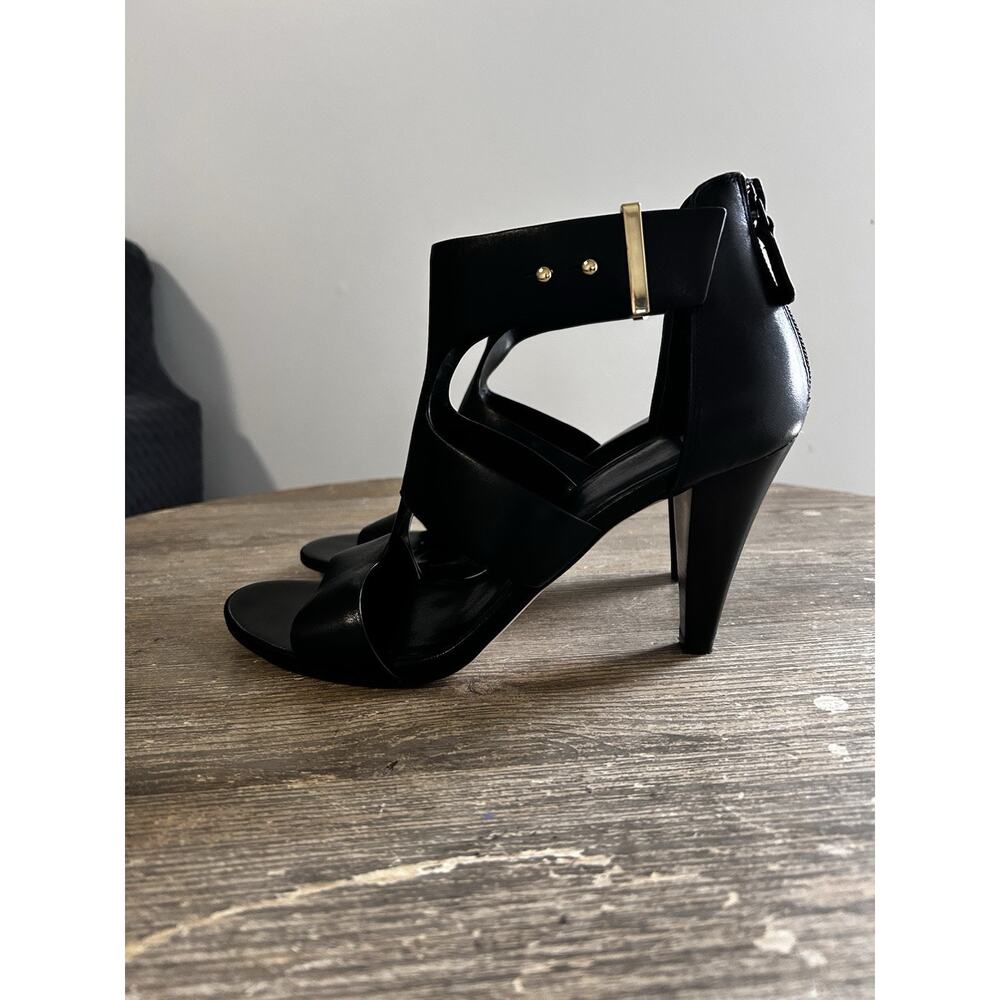 Cole Haan Grand OS Black Leather Moama T-Strap Heels Women’s Size 8B - Picture 3 of 10